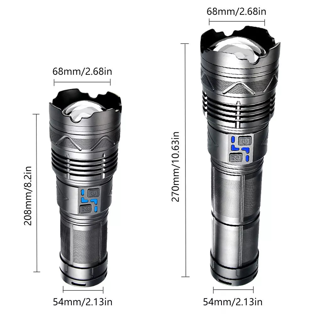 50000 LM Super Bright Flashlight