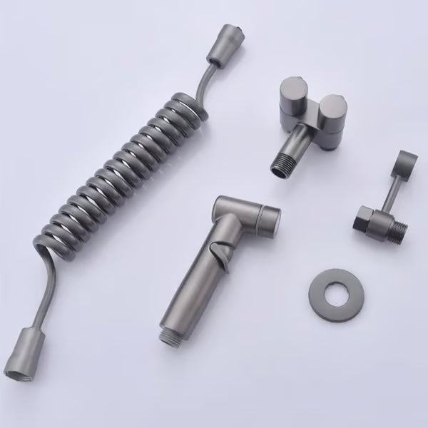 1-In-2-Handheld Out Dual Control Valve Bidet Sprayer for Toilet