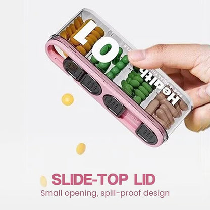 4 Compartments Portable Sealed Pill Organizer