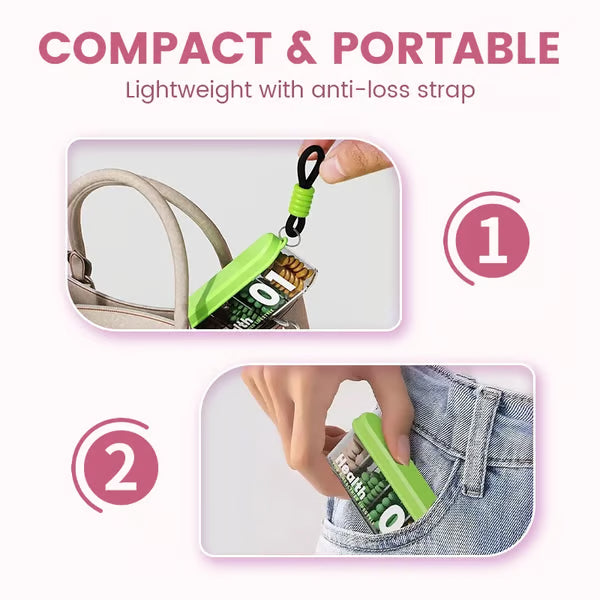 4 Compartments Portable Sealed Pill Organizer