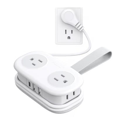 4FT Travel Power Strip with 4 AC Outlets