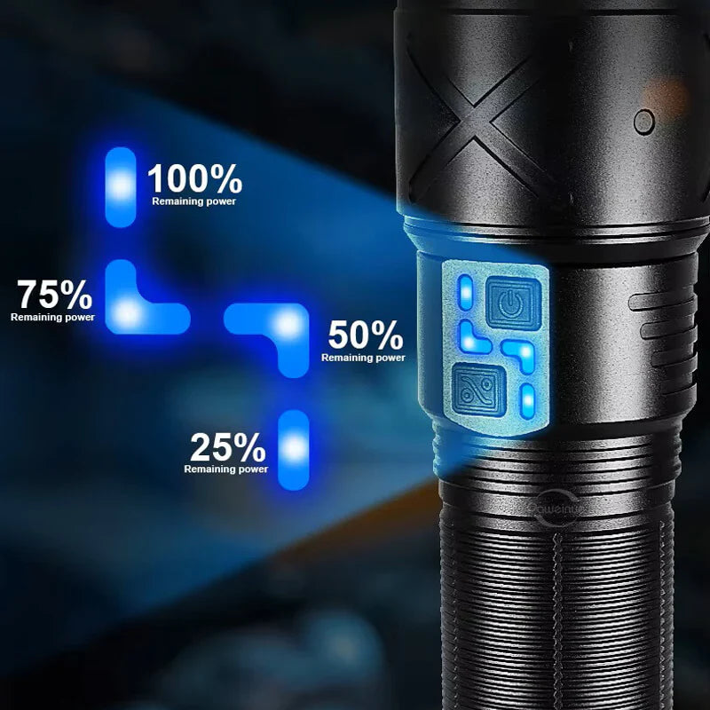 50000 LM Super Bright Flashlight