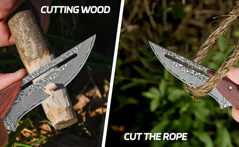 Damascus Steel Folding Knife🔪