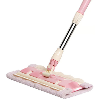 🏆Hot Sale 49% OFF⏳Flat Mop with Stainless Steel Handle with Reusable Washable Mop Cloths