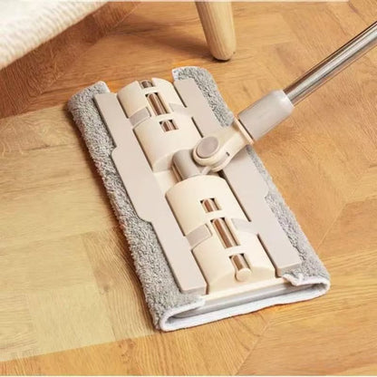 🏆Hot Sale 49% OFF⏳Flat Mop with Stainless Steel Handle with Reusable Washable Mop Cloths