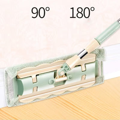 🏆Hot Sale 49% OFF⏳Flat Mop with Stainless Steel Handle with Reusable Washable Mop Cloths