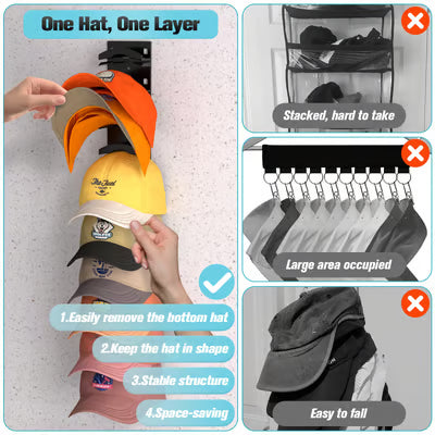 Hat Organizer for Baseball Caps