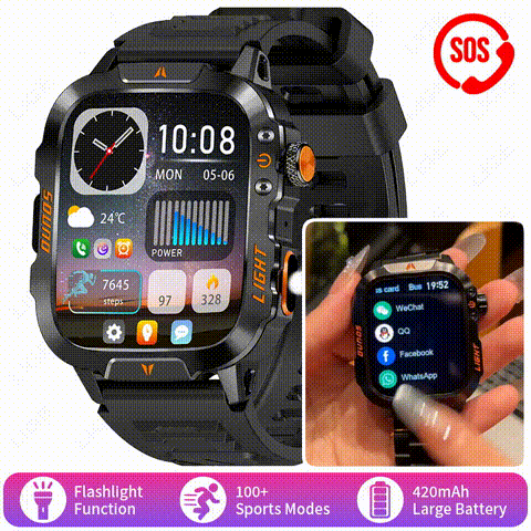 Men's Military Outdoor Sports Smart Watch for Android & IOS