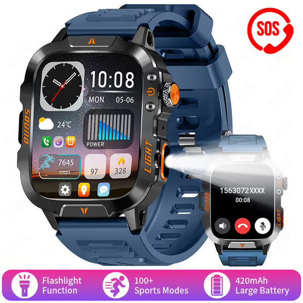 Men's Military Outdoor Sports Smart Watch for Android & IOS
