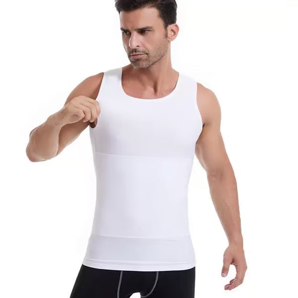 Men's Sleeveless Solid Crew Neck Shapewear Undershirt