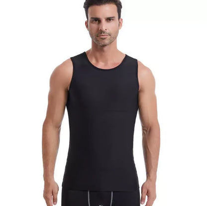 Men's Sleeveless Solid Crew Neck Shapewear Undershirt