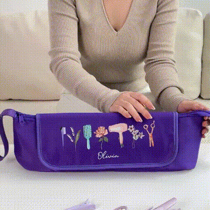 My Kit Where Tools Meet Blooms - Personalized Hair Tools Travel Bag