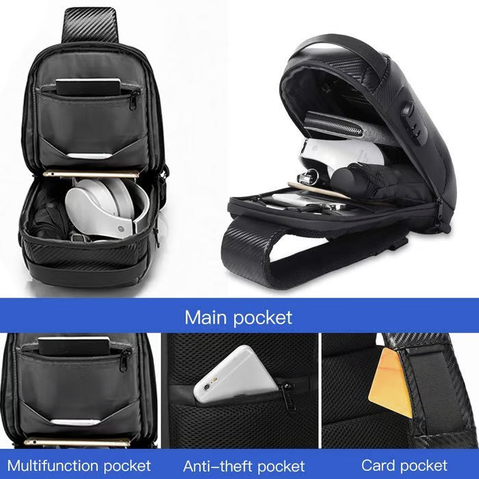 New Carbon Fiber Streamline Anti-Theft Sling Bag 🔥