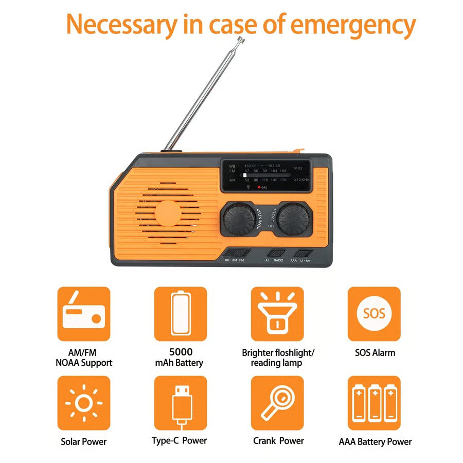 Solar-Powered Emergency Weather Radio