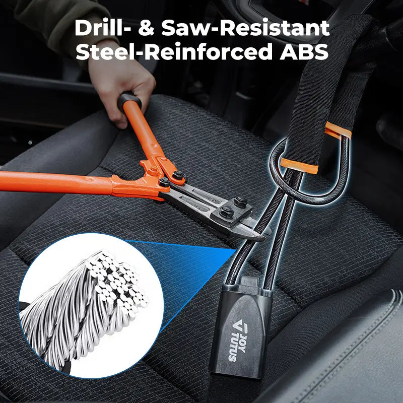 Steering Wheel Lock Seat Belt Universal Anti Theft Car Device Prevention