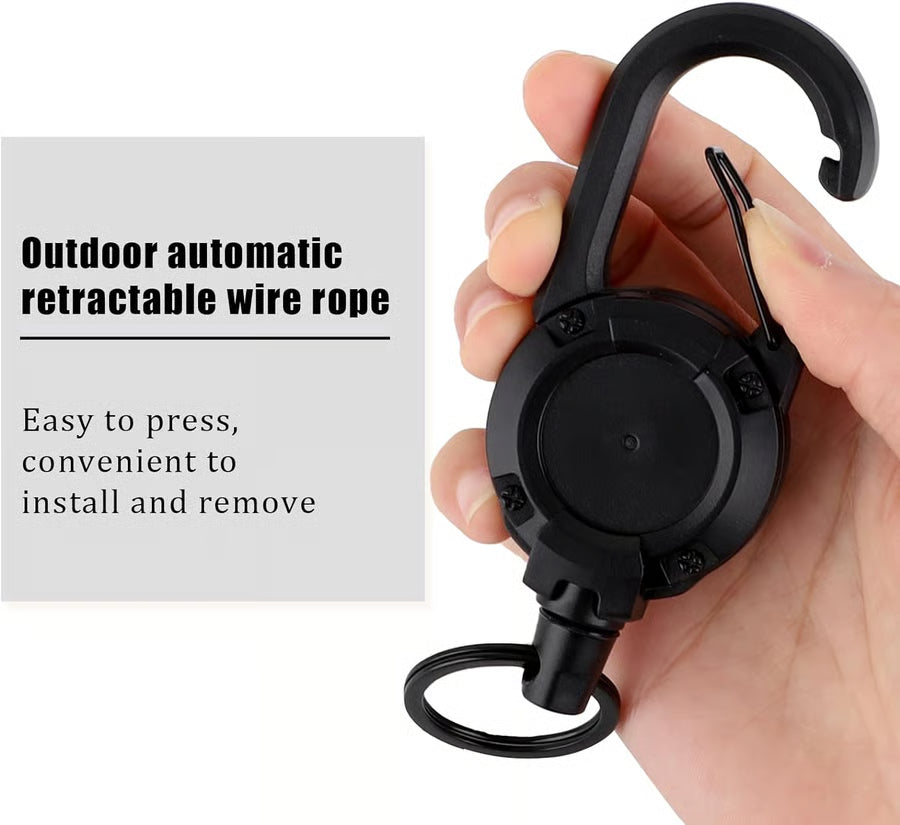 🔥Summer Hot Sale Promotion-49% OFF⏰-Outdoor Automatic Retractable Wire Rope Luya Tactical Keychain