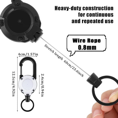 🔥Summer Hot Sale Promotion-49% OFF⏰-Outdoor Automatic Retractable Wire Rope Luya Tactical Keychain