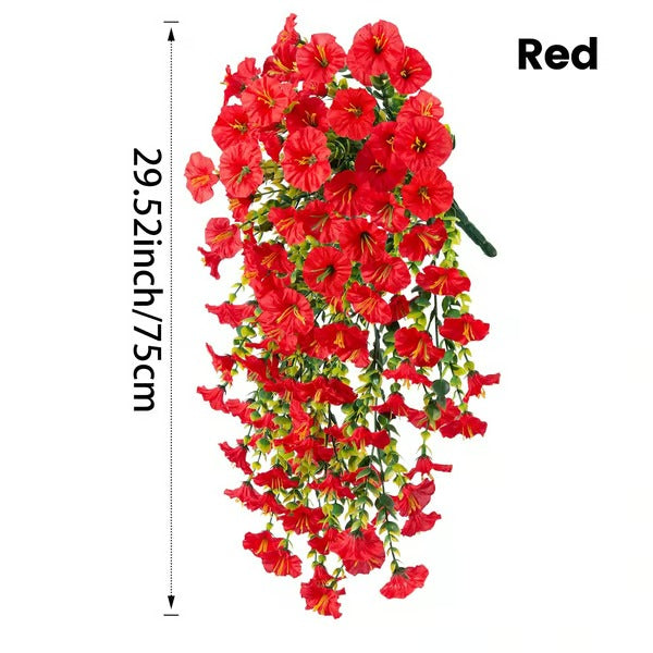 UV Resistant Hanging Artificial Morning Glory Vine