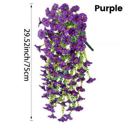 UV Resistant Hanging Artificial Morning Glory Vine