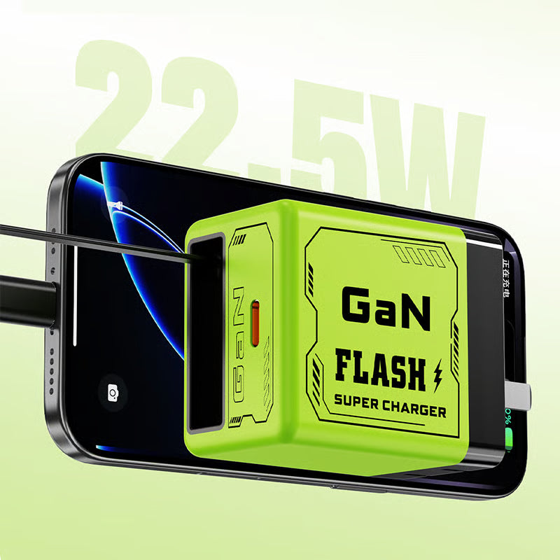 🔥W&O 2-in-1 GaN Compatible with 20W Fast Charger